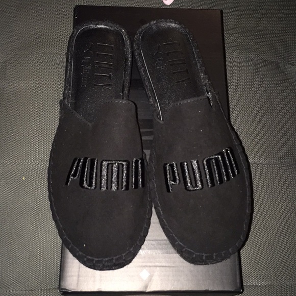 fenty espadrilles black